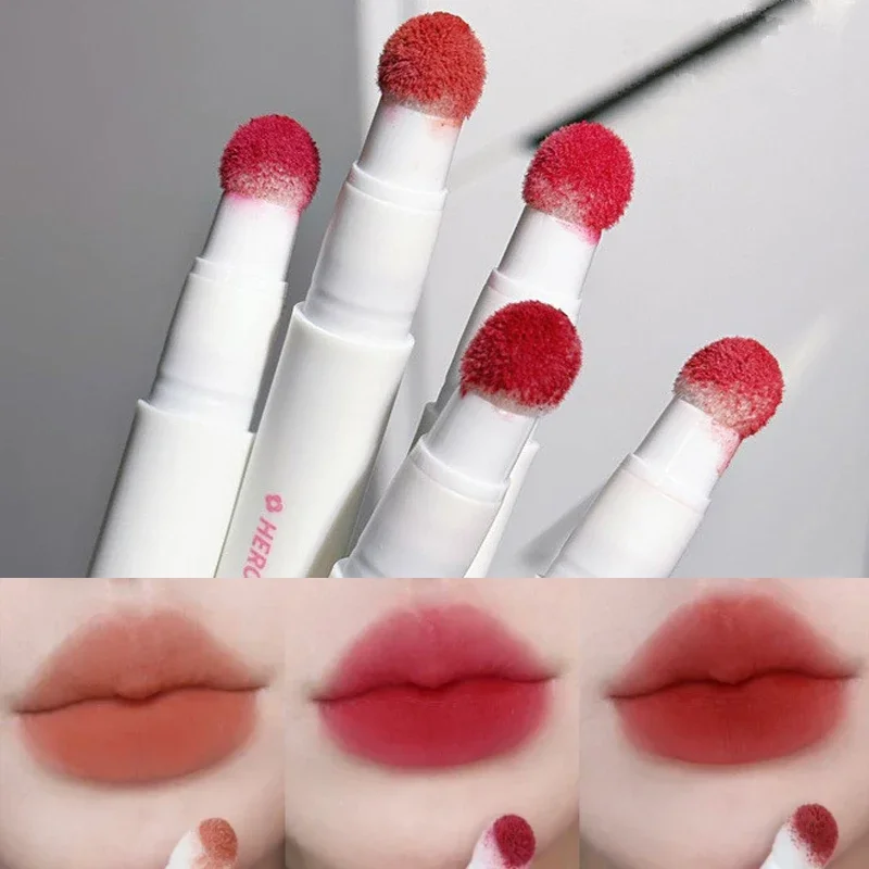 Flauschiger Samt weiche Lippen glasur Pigment wasserdicht nackt matt rot flüssige Lippenstift Creme lang anhaltende Färbung Wange Lippen tönung Kosmetik