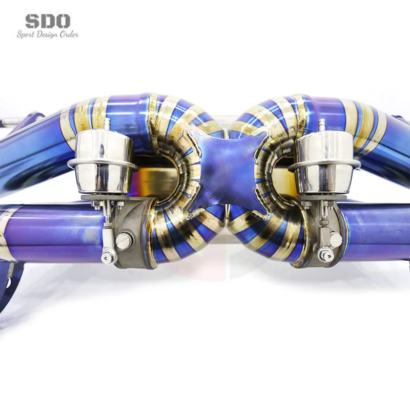OEM Titanium Catback Exhaust for  R8 V10 5.2L 2010-2013 Vacuum Valve Muffler Pipe In-situ Installation high Performance