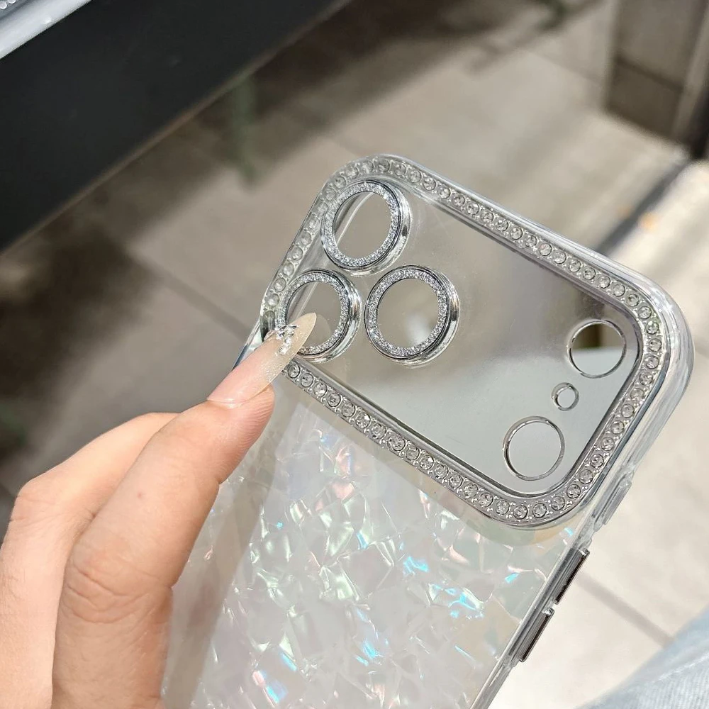 Coque de téléphone à motif d'amour, étui de protection pour iPhone 17 Pro Max 16 15 11 13 14 Plus 12 Air Bling Bling