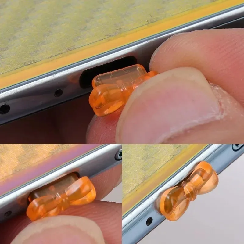 10/1 Uds tapón antipolvo encanto Mini tapones antipolvo de plástico tipo C para Iphone Xiaomi Samsung accesorios cubierta protectora de puerto de carga de teléfono