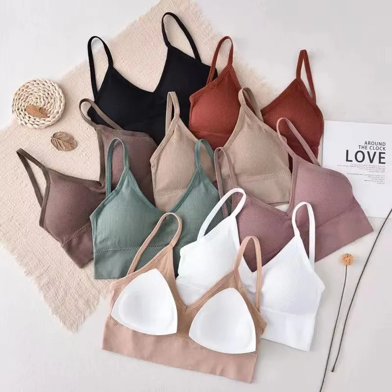 

Top Women Seamless Bralette Sexy Crop Top Women's Underwear Seamless Strap Tube Top Sensual Lingerie Woman Beautiful Back Bra