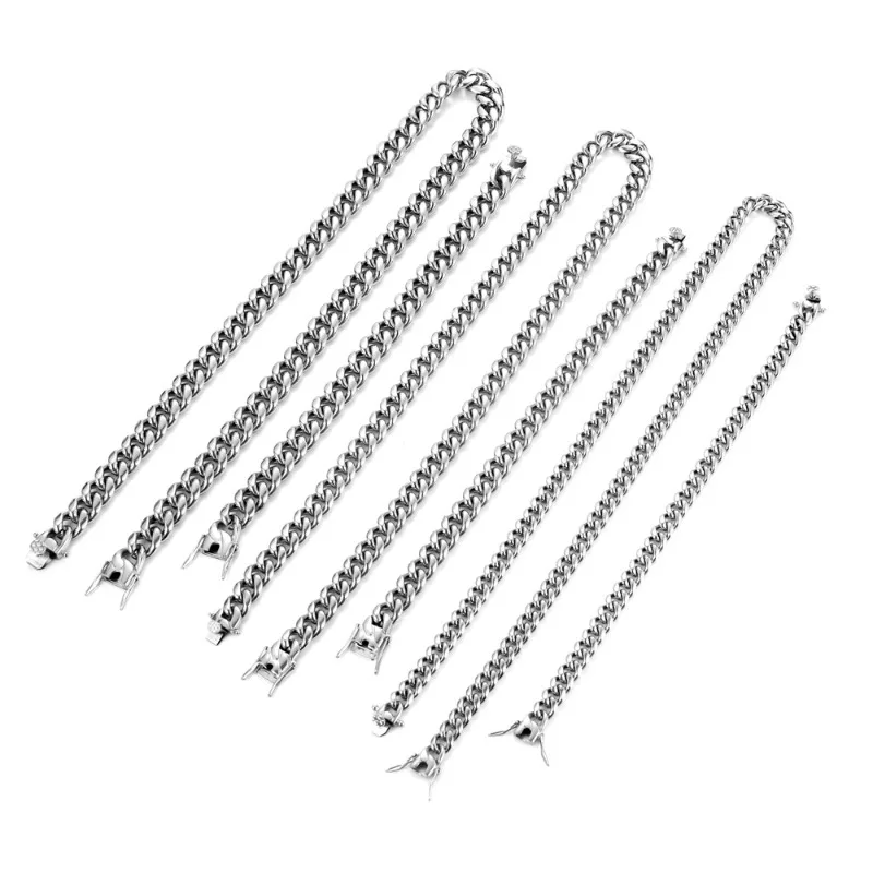 

Кубинское мужское ожерелье, кубинская цепочка, цепочка шифрования из титановой стали в стиле хип-хоп, рок-браслет с локомотивом CE578