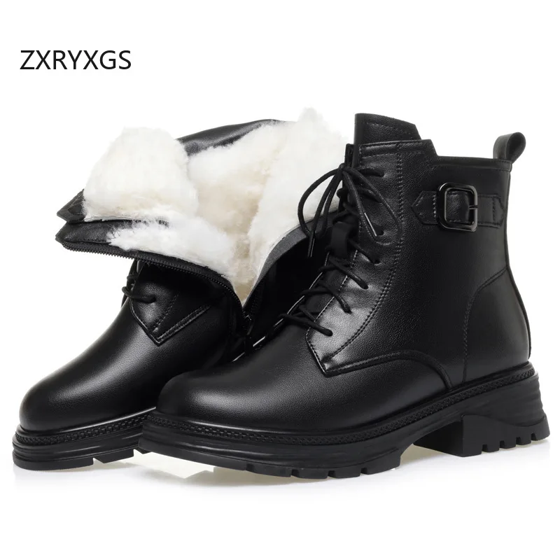 zxryxgs-new-trendy-winter-snow-boots-2025-genuine-leather-warm-plush-wool-boots-cotton-shoes-non-slip-mid-heel-black-boots