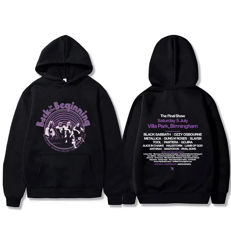 

Heavy Metal Rock Band Black Sabbath and Ozzy Osbourne Back To The Beginning Hoodie Men Women Vintage Gothic Oversized Hoodies