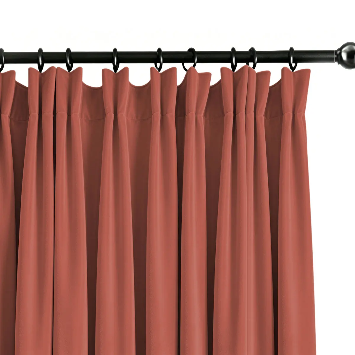 2 Panels Brick Red Chenille Curtains, Mid-century Modern Blackout Drapes, Heavy Weight Room Darkening Curtains for Living Room B