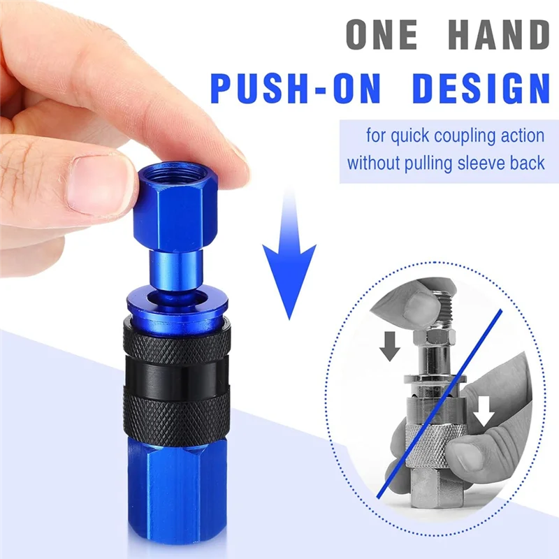 A80X-35 個エアホース継手 1/4 インチ NPT アルミエアカプラーとプラグキットエアツール継手ヘビーデューティエア継手