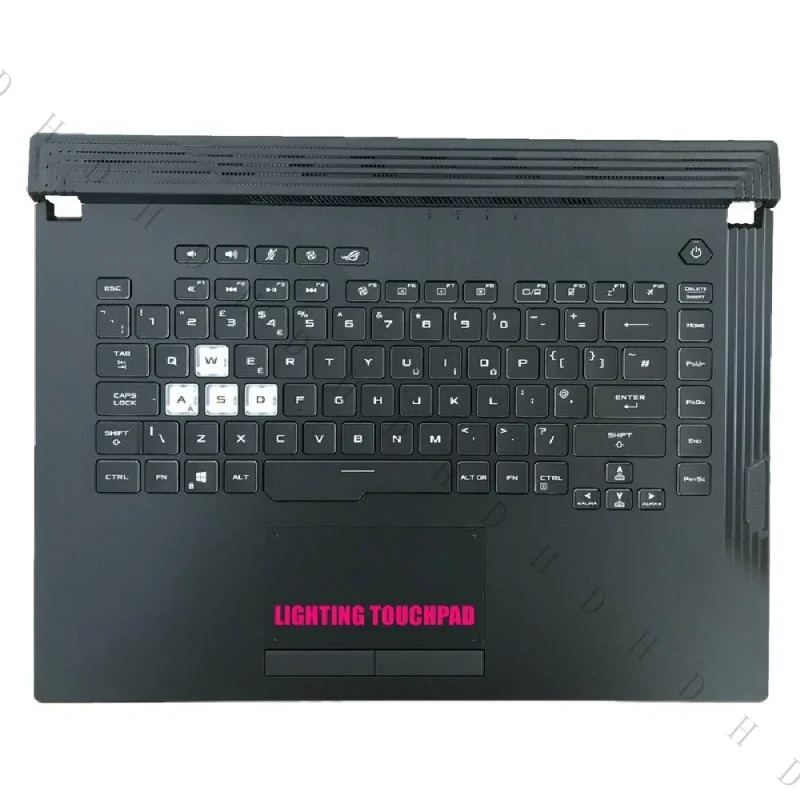 B+15.6'' New UK Palmrest 8PIN RGB Backlit Keyboard For Asus G531GT G531GD GL531GT Laptop