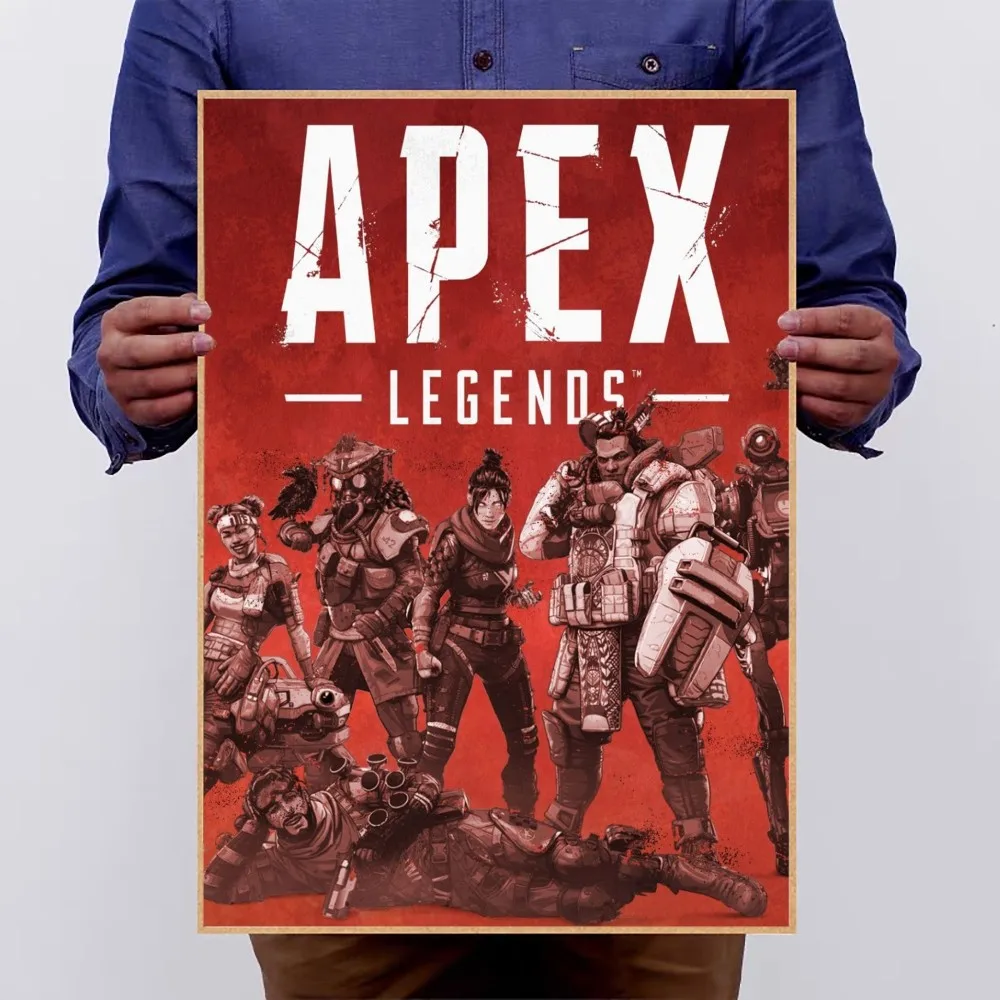 Game A-Apex Legends Poster No Framed Kraft Club Bar Paper Vintage Poster Wall Art Painting Bedroom Study Stickers