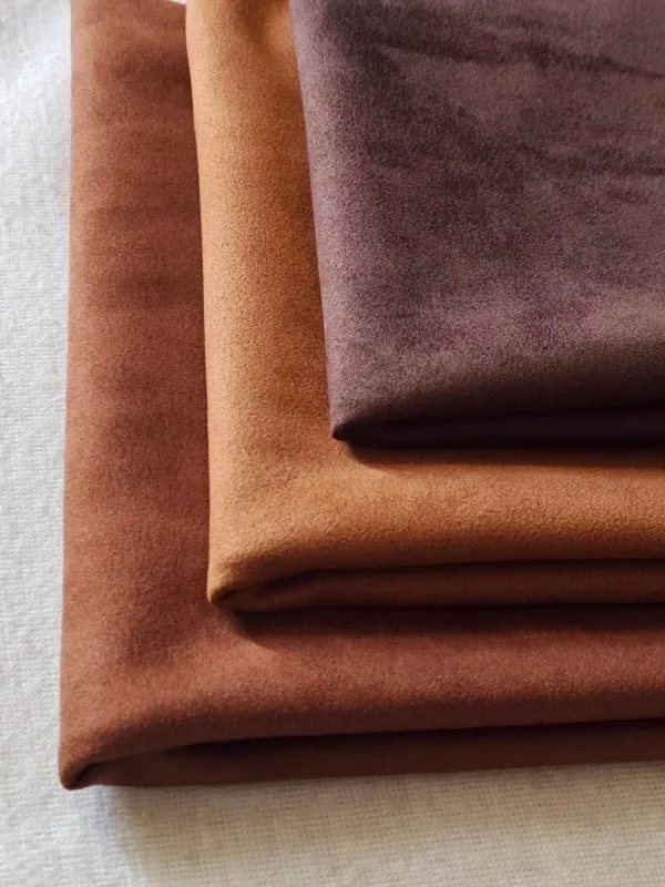 

Коричневая замшевая ткань для рукоделия, пошива одежды, чехлов для подушек и диванов, мягкая ткань с бархатной текстурой, китайский новый стиль, декор для дома