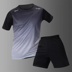 Men's Summer Quick-drying Short-sleeved Shorts 2-piece suit for teenagers' loose sports and gradual running fitness suit