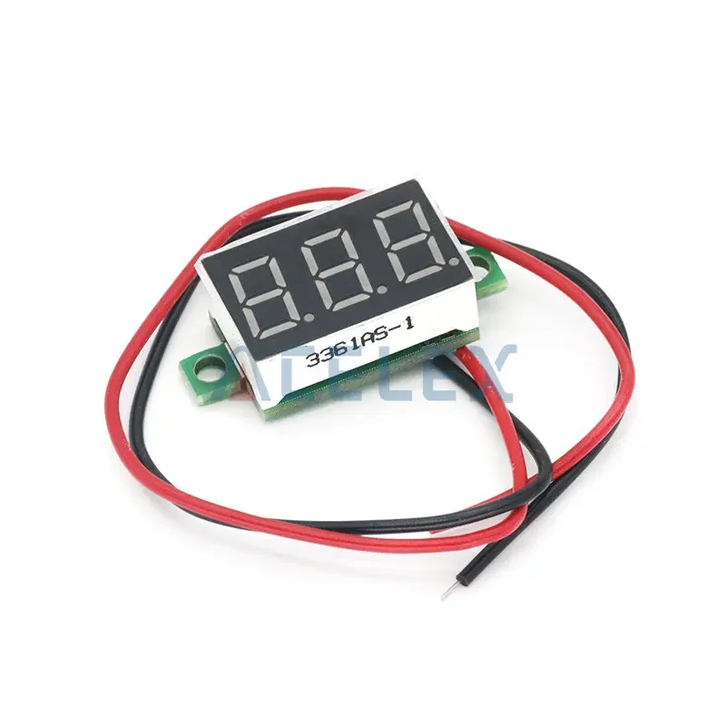 0.36 بوصة 0.36 ''تيار مستمر 4.7-32 فولت 3 أرقام عرض الفولتميتر لوحة رقمية صغيرة LED فولت الجهد متر أداة أحمر/أزرق/Gree