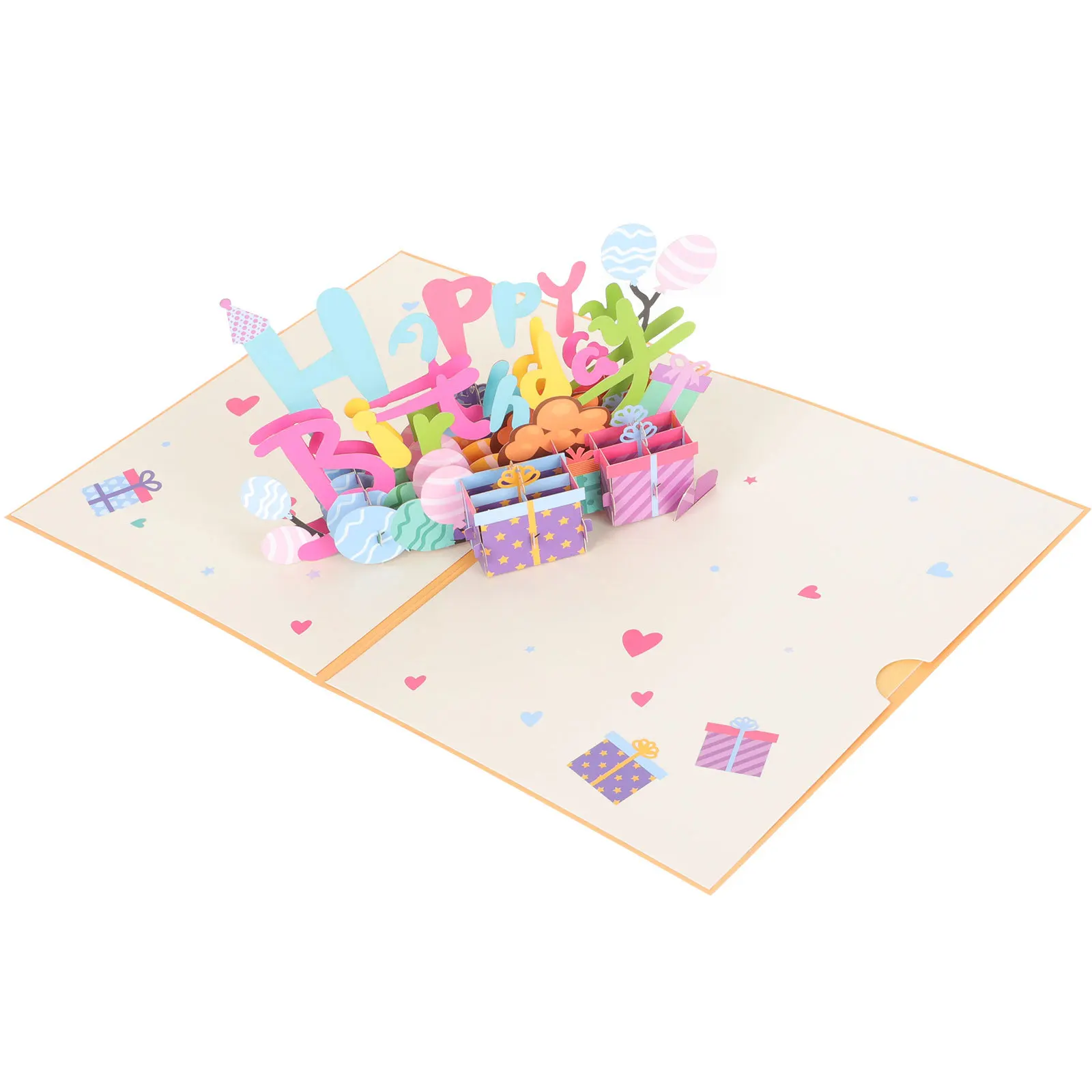 

3D Birthday Pop-Up Card Handmade High-Class Paper Cake Design Card With Envelope Diy Paper Cards For