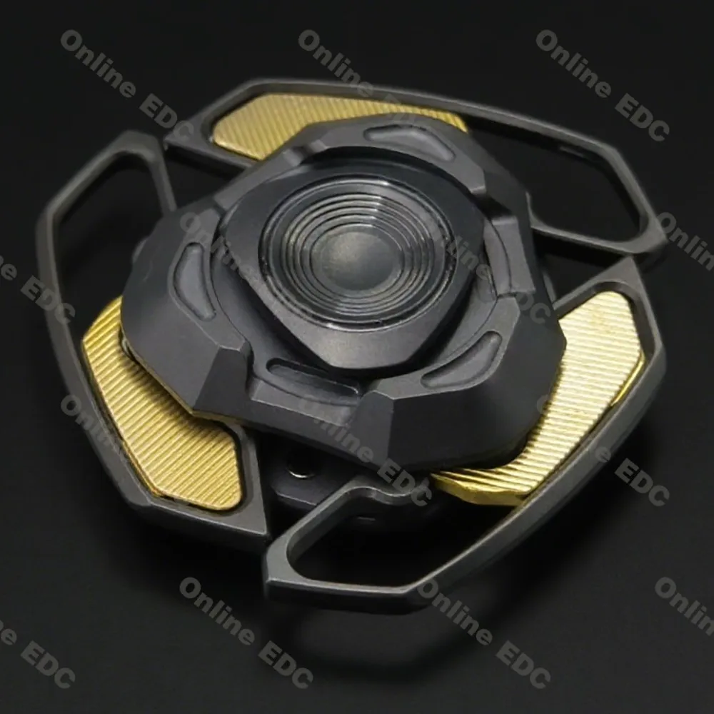 Jouets EDC d'occasion Ls Studio Ninja EDC Zirconium Fidget Spinner clou ouvert gyroscope métal Fidget jouet pour adultes nouveauté jouet