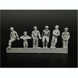 1/72 Resin Die-Cast Character Model GK British Armored Forces 6-Person Autumn and Winter Wrapping Free Shipping