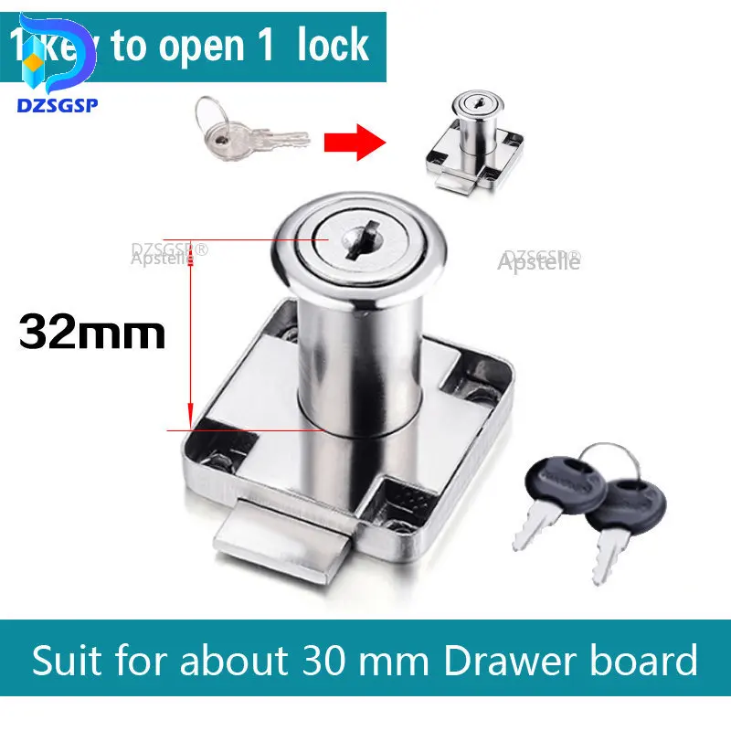 Drawer Furniture Lock Same Key Wardrobe Cabinet Door Locker Office Desk Letter MailBox Cam Locks Hardware