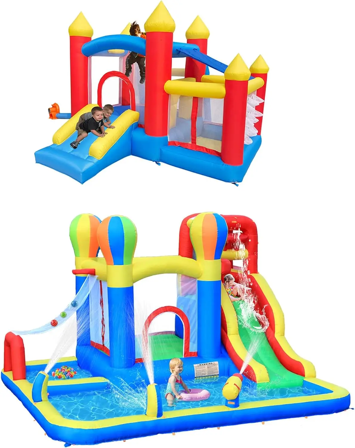 Bounce House And Inflatable Water Park Combo