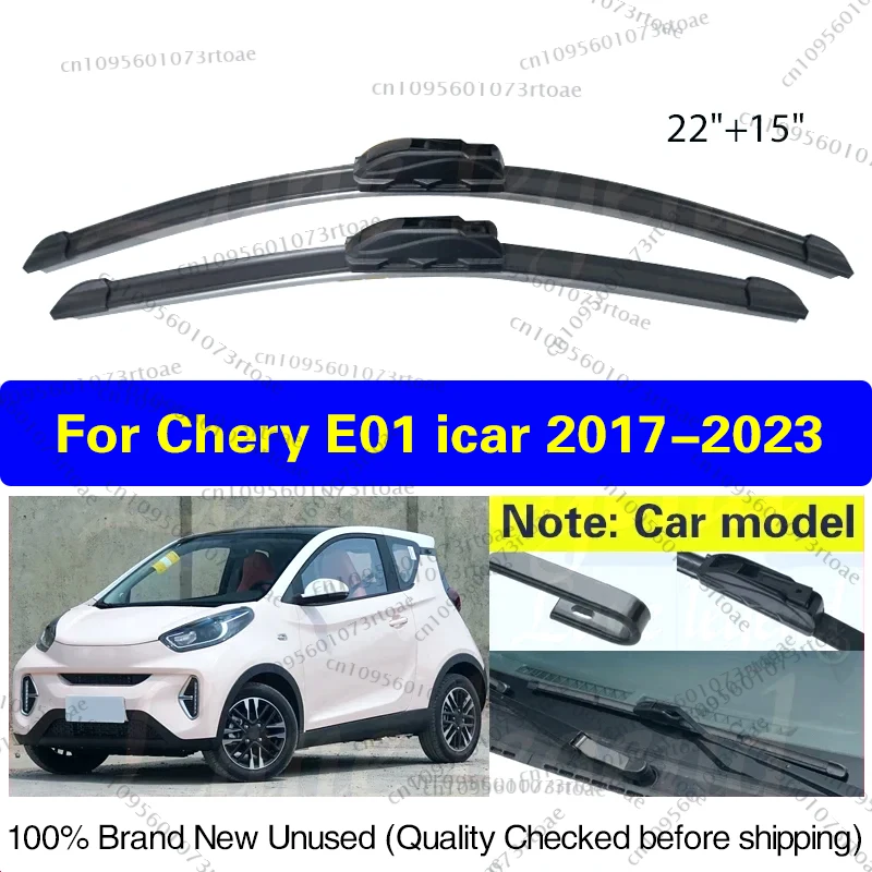 

For Chery EQ1 icar 2017 - 2023 Car Front Wiper Blade Windscreen Windshield Wipers Car Accessories Brushes Cutter 2022 22"+15"