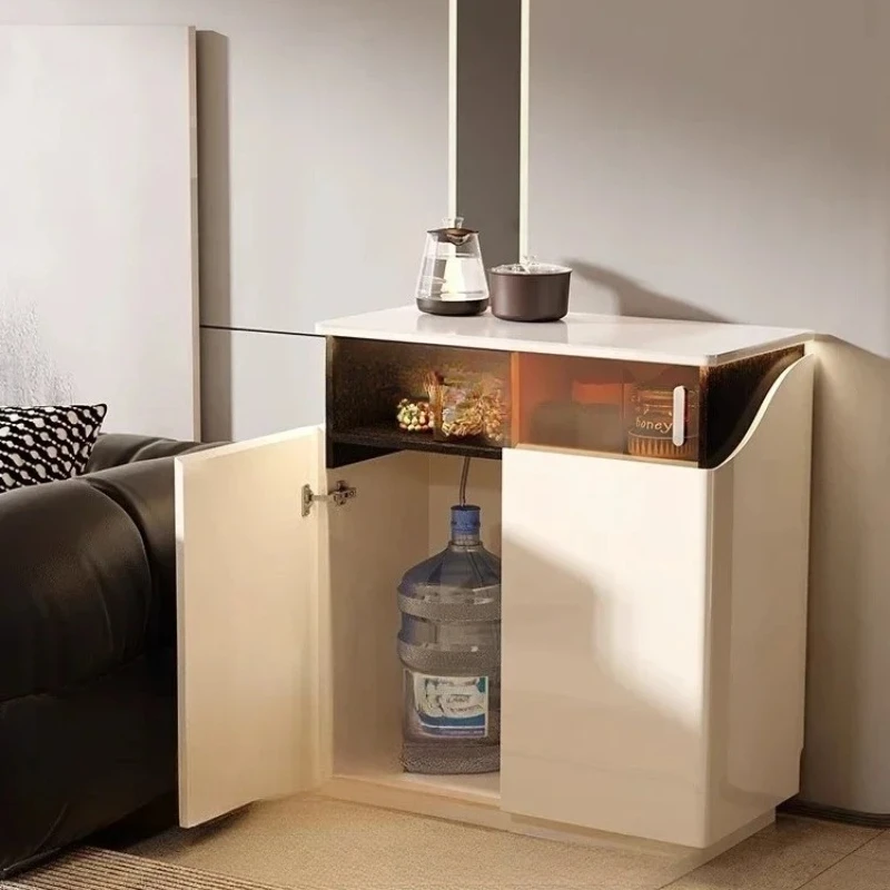 LTT1 living room against the wall tea cabinet kettle integrated rock slab locker multi-functional locker