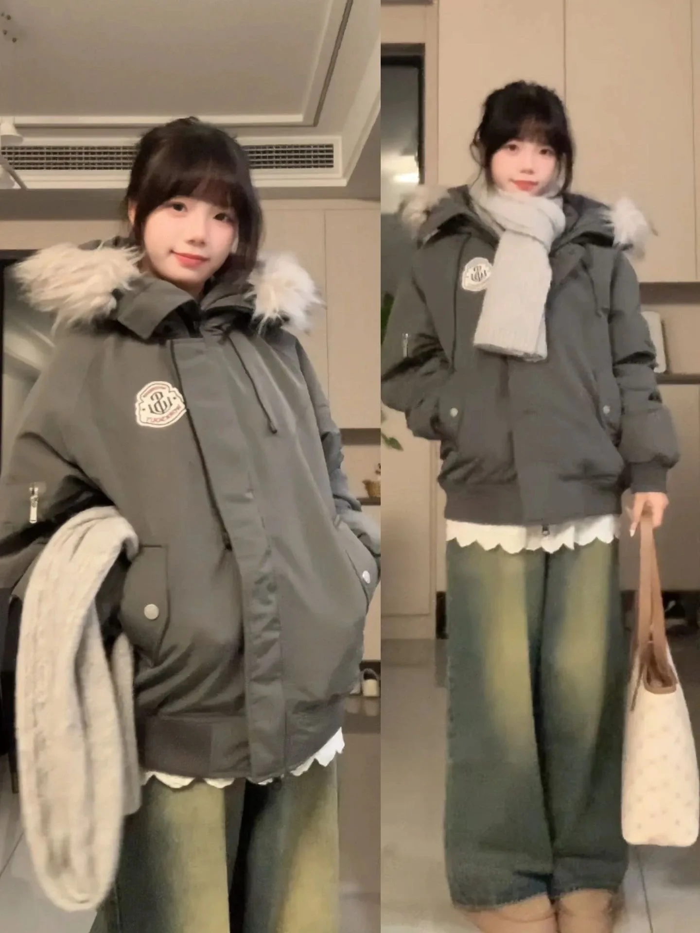 

Ретро-парка в американском стиле с капюшоном для женщин, теплая зимняя куртка из хлопка, рабочая одежда, уличная одежда для пар, модная, на молнии