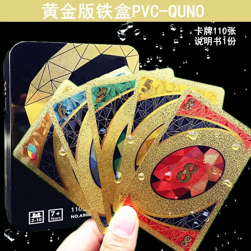 PVC Waterproof QUNO Board Games Family Party Playing Cards Table Games Fun Entertainment Educational Toys for Chilren Adult Gift