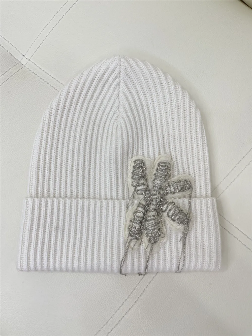 Cashmere Knitted Hat for Women Fashionable Versatile Warm Ear Protection Cold Hats