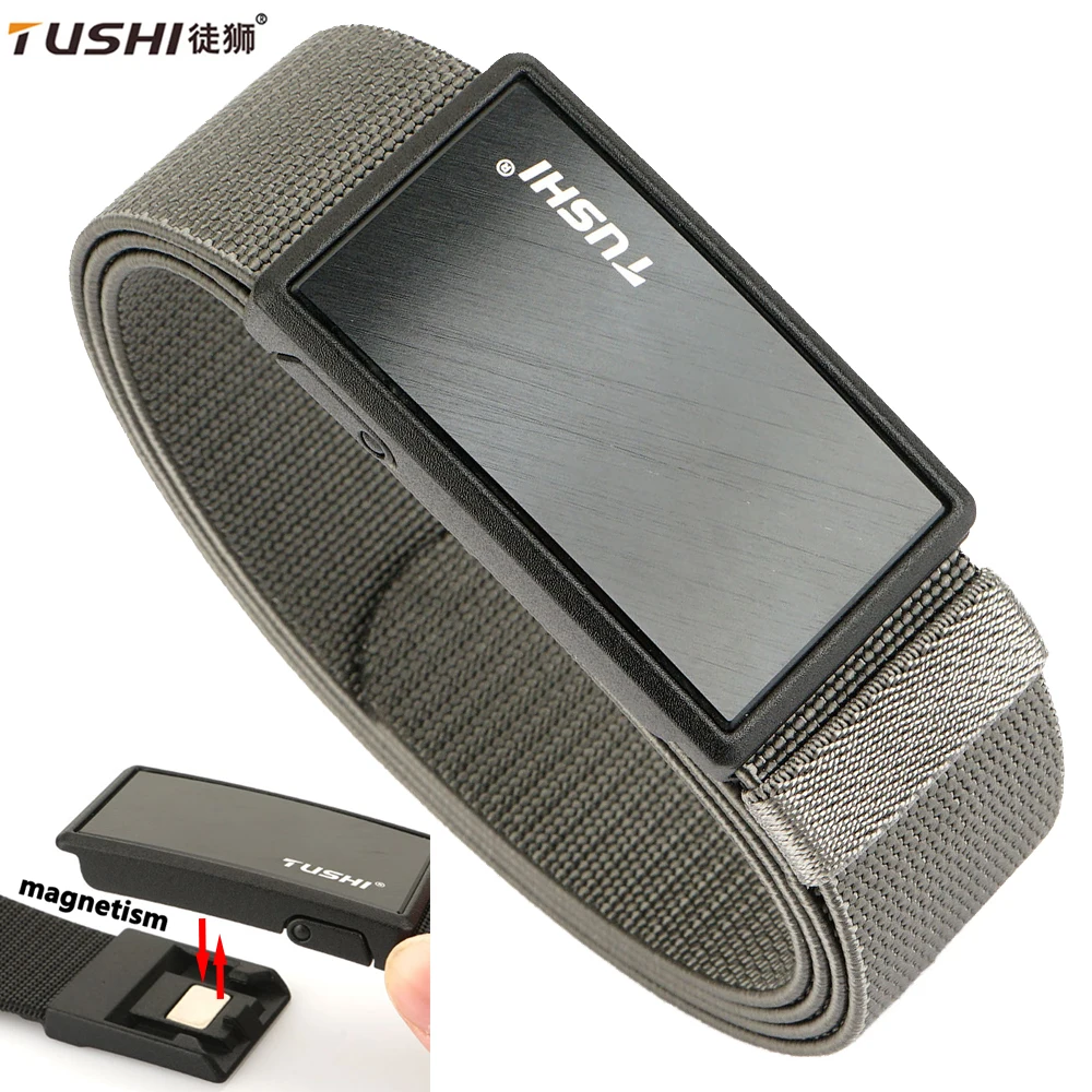 

TUSHI Tactical Waist Belt Woven Durable Magnetic Buckle Men Belt Army Outdoor Hunting Multifunctional Nylon Belt Trouser Belt