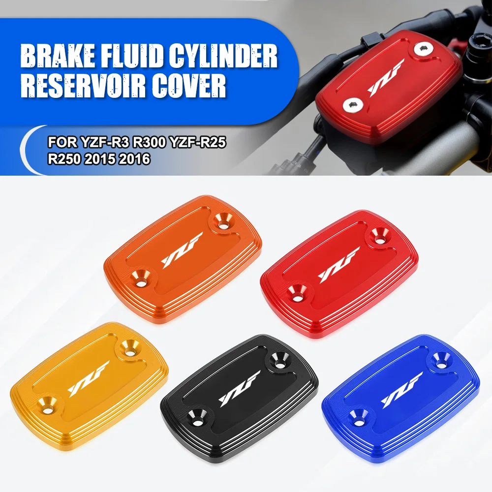 

Motorcycle Accesorios Front Brake Clutch Cylinder Fluid Reservoir Cover For YAMAHA YZF-R3 R300 YZF-R25 R250 2015 2016 Aluminum