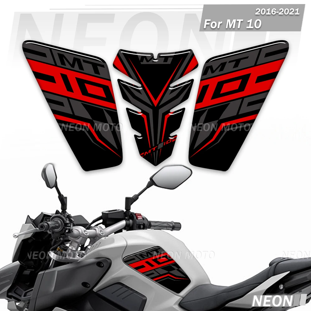 For MT10 FZ MT - 10 Motorcycle Tank Pad 3D Stickers Protector Fairing Fender Windshield Handguard Decal Kit 2016-2021