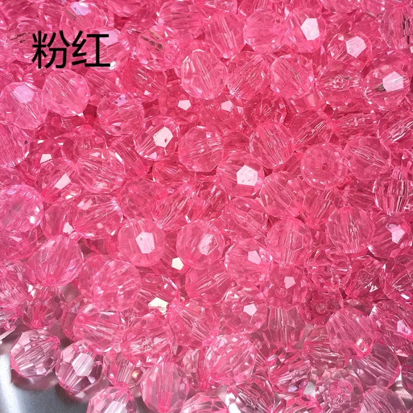 500 Gram 6--14MM Hunky Clear Acrylic Faceted Beads For Handmade Jewelry Necklace/Earring DIY Making/Jewelry Accessories