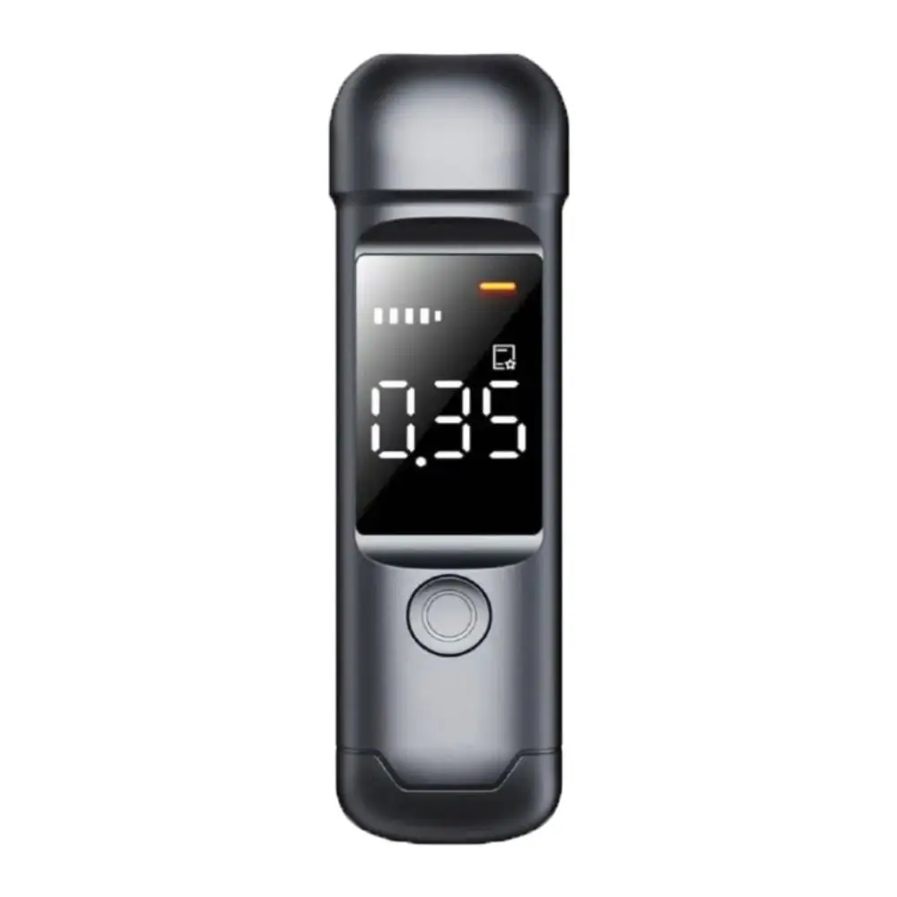 LCD Display Automatic Alcohol Detection System Anti-Corrosion Material Rechargeable Digital Alcohol Tester Blowing Type