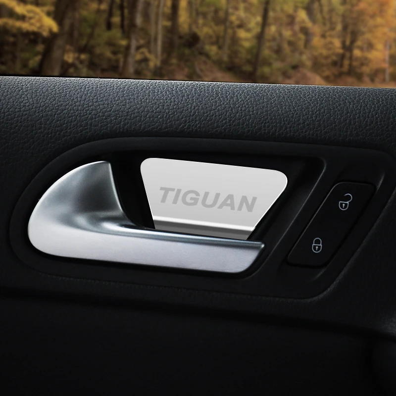 4 قطعة مقبض الباب زخرفة غطاء سيارة ل Volkswagen VW سيارة الداخلية جولف 7 باسات TiguanT-cross اكسسوارات السيارات تصفيف السيارة