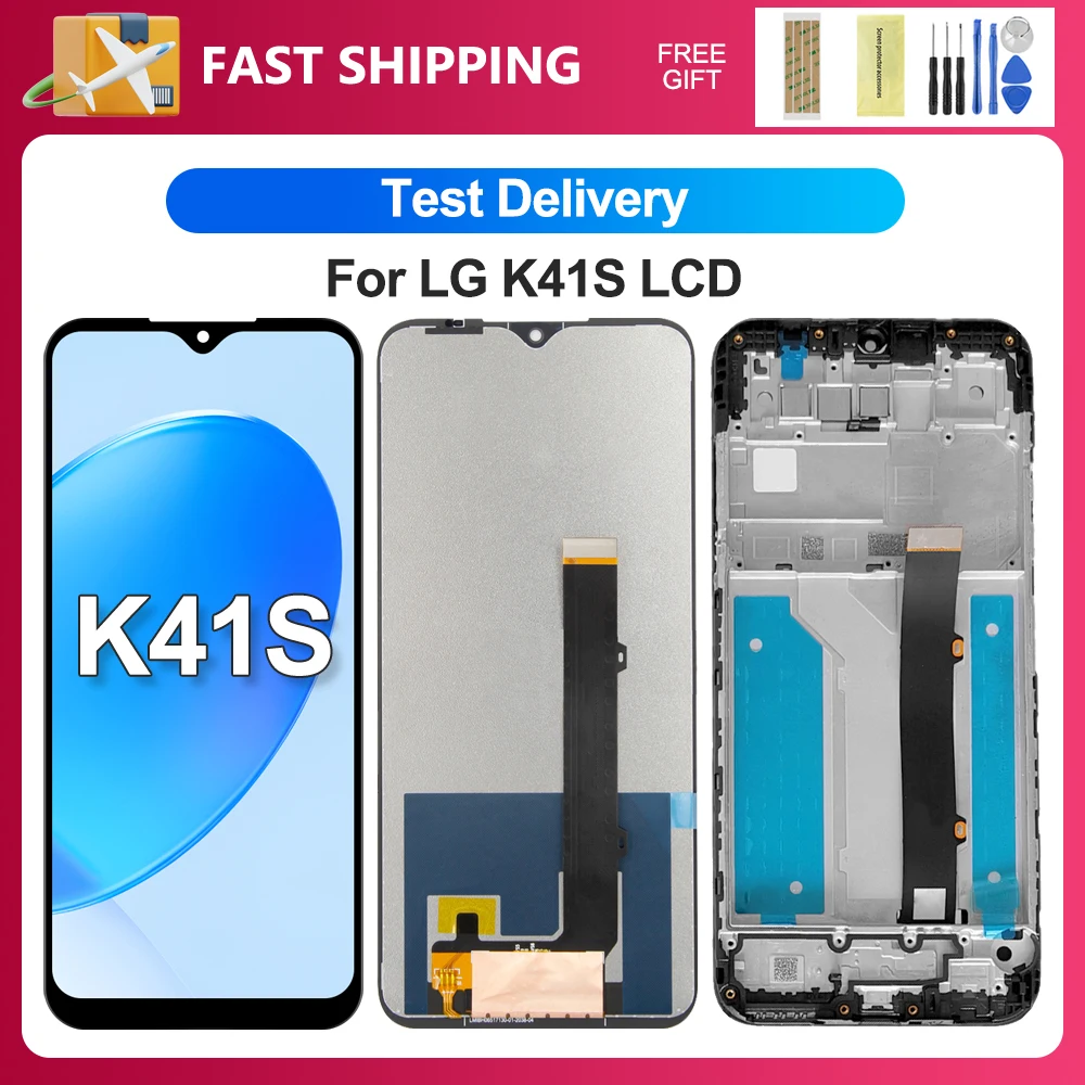 For LG K41S 6.55''LMK410EMW LM-K410EMW LM-K410 LCD Display Touch Screen Digitizer Assembly Replacement For LG K41S