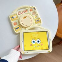 For Samsung Galaxy Tab S6 A7 Lite A8 A9 Plus 8.7 10.1 11 inth Cute 3D Cartoon SpongeBob Silicone Kids Tablet Protective Case
