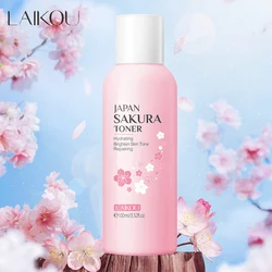 LAIKOU Cherry Blossoms Face Tonic Deep Moisturizing Oil-control Shrink Pores Makeup Water Skin Care Sakura Toner Emulsion  100ml
