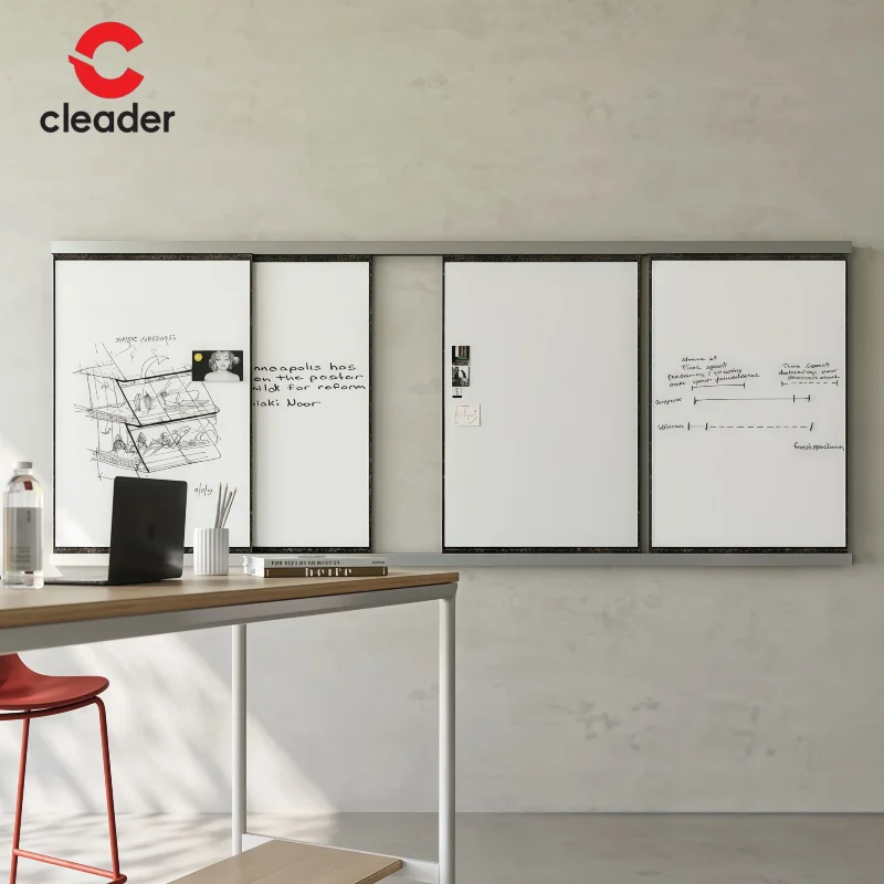 Slide the Whiteboard of the Writing BoardWhiteboard Dry Erase Board with Pen Holder Whiteboard Eraser Water-based Pen