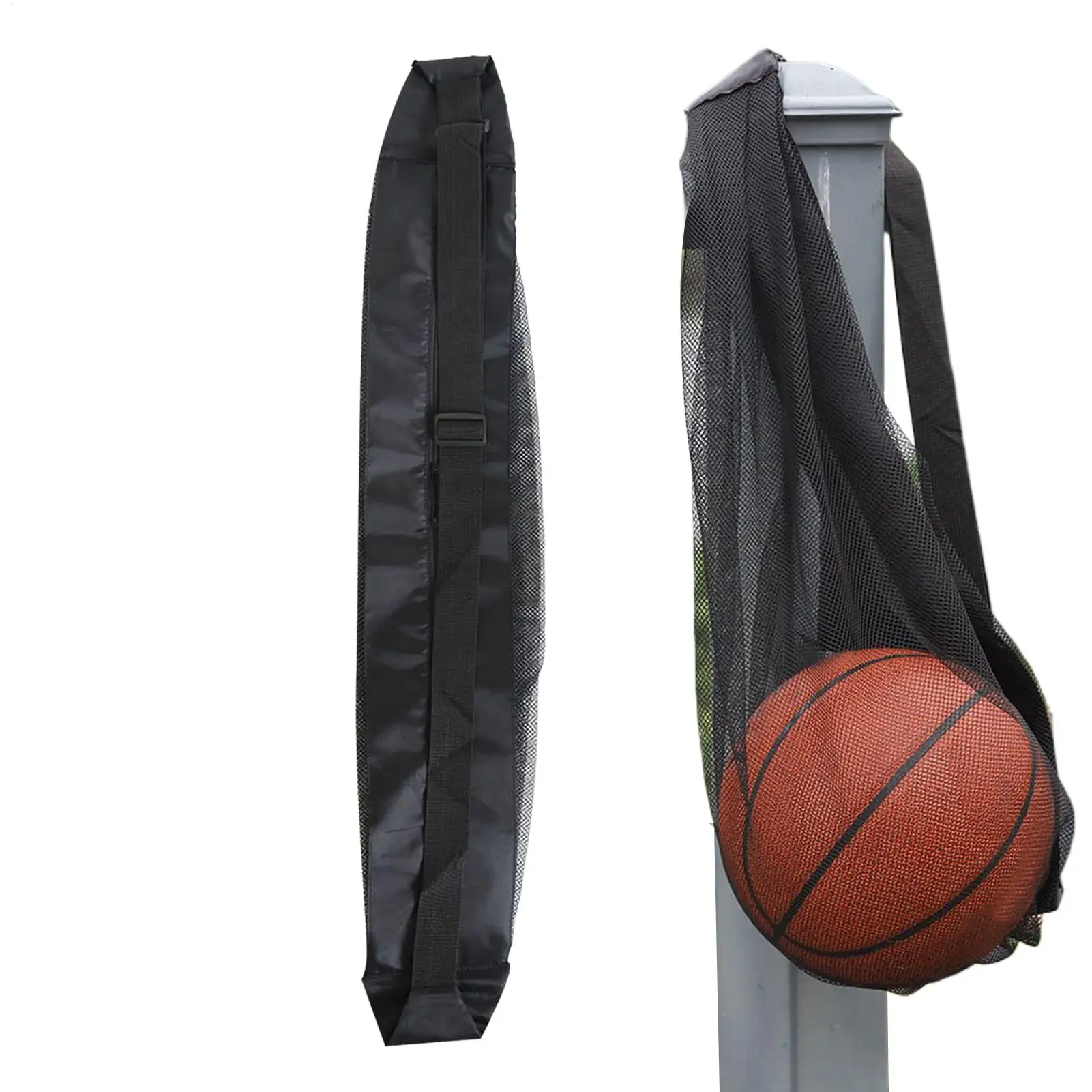

Mesh Ball Bag Basketball Carrier Bag Basketball Large Capacity Shoulder Sports Training Storage Net For Volleyball Football