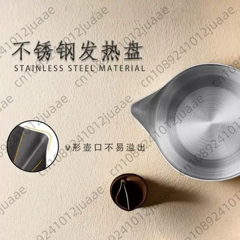 Coffee pot Stainless steel coffee pot Hand flushing Electric coffee machine Small household automatic heating quick brewing pot