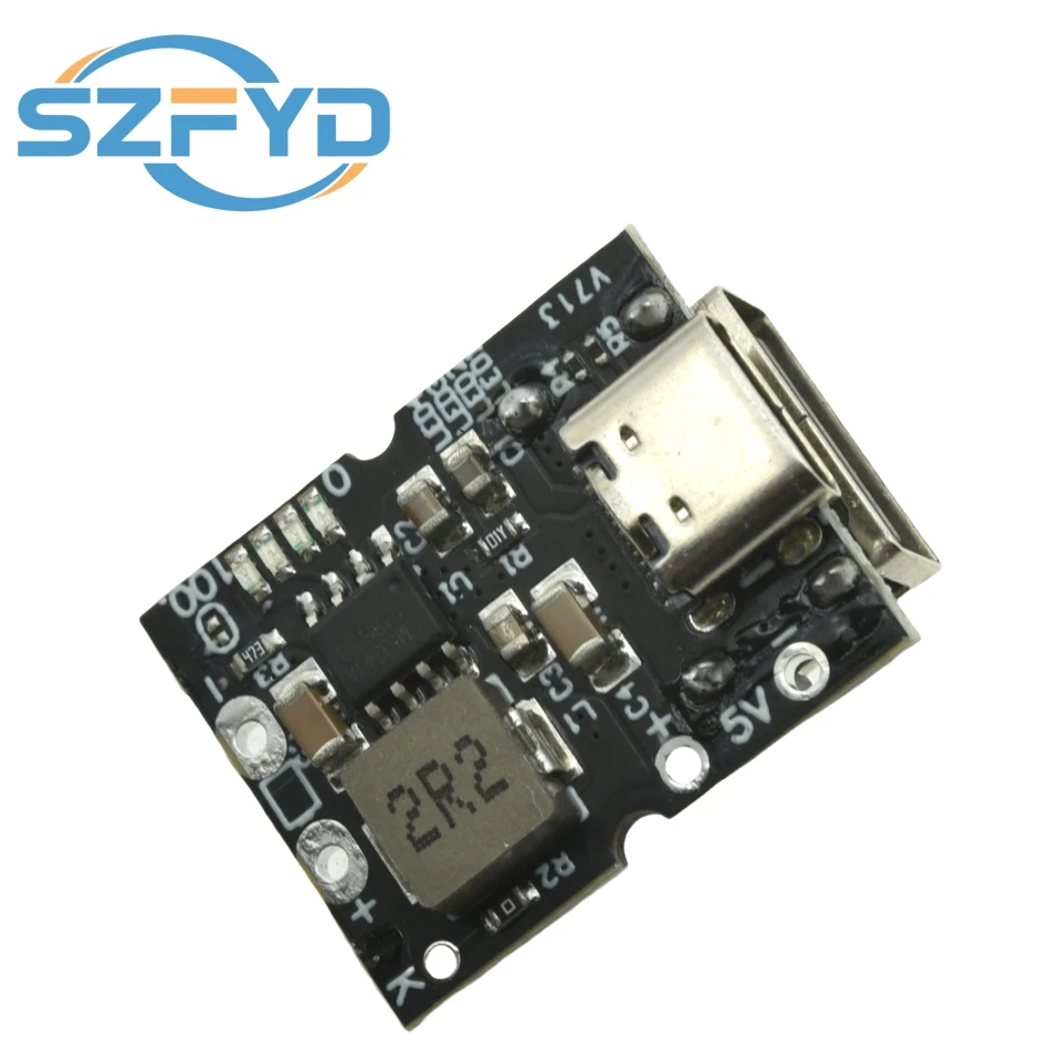 Hochpräzises 5V 2A Lade-Entlademodul, integrierter Typ-C-Eingang, kompatibel mit 4,2V Lithiumbatterie