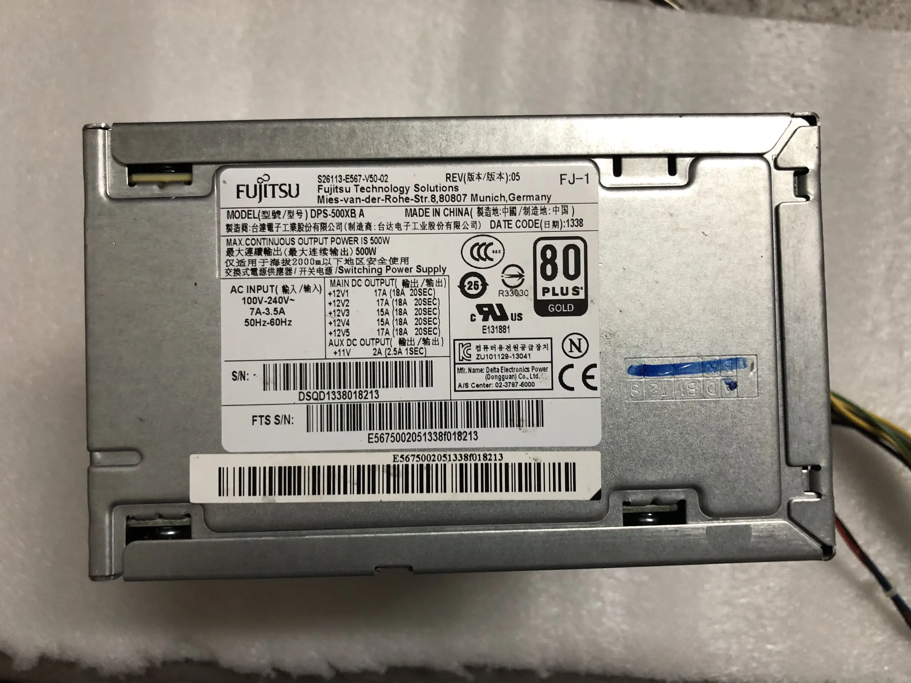 

FREE SHIPPING W530 S26113-E567-V50-02 DPS-500XB A industrial equipment power supply