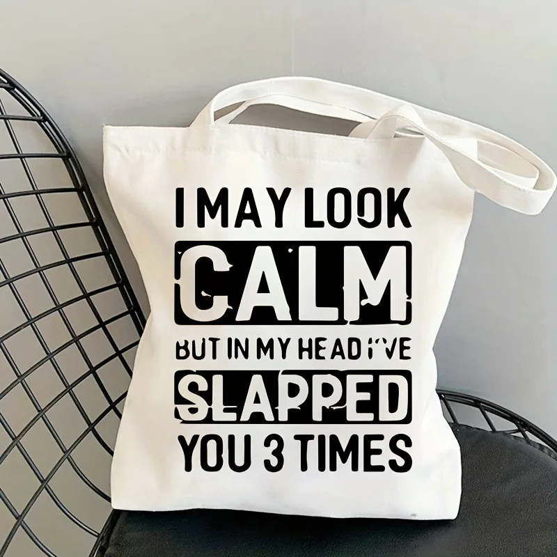 

2026 New Large Size Canvas Tote Bag Breathable Fabric Reusable Grocery Handbag