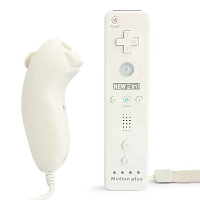 وحدة تحكم nintrin wii ، 2 في 1 ، وحدة تحكم مع وحدة تحكم مدمجة في الحركة ، تحكم nunchuck ، لون وردي ، لوحة ألعاب