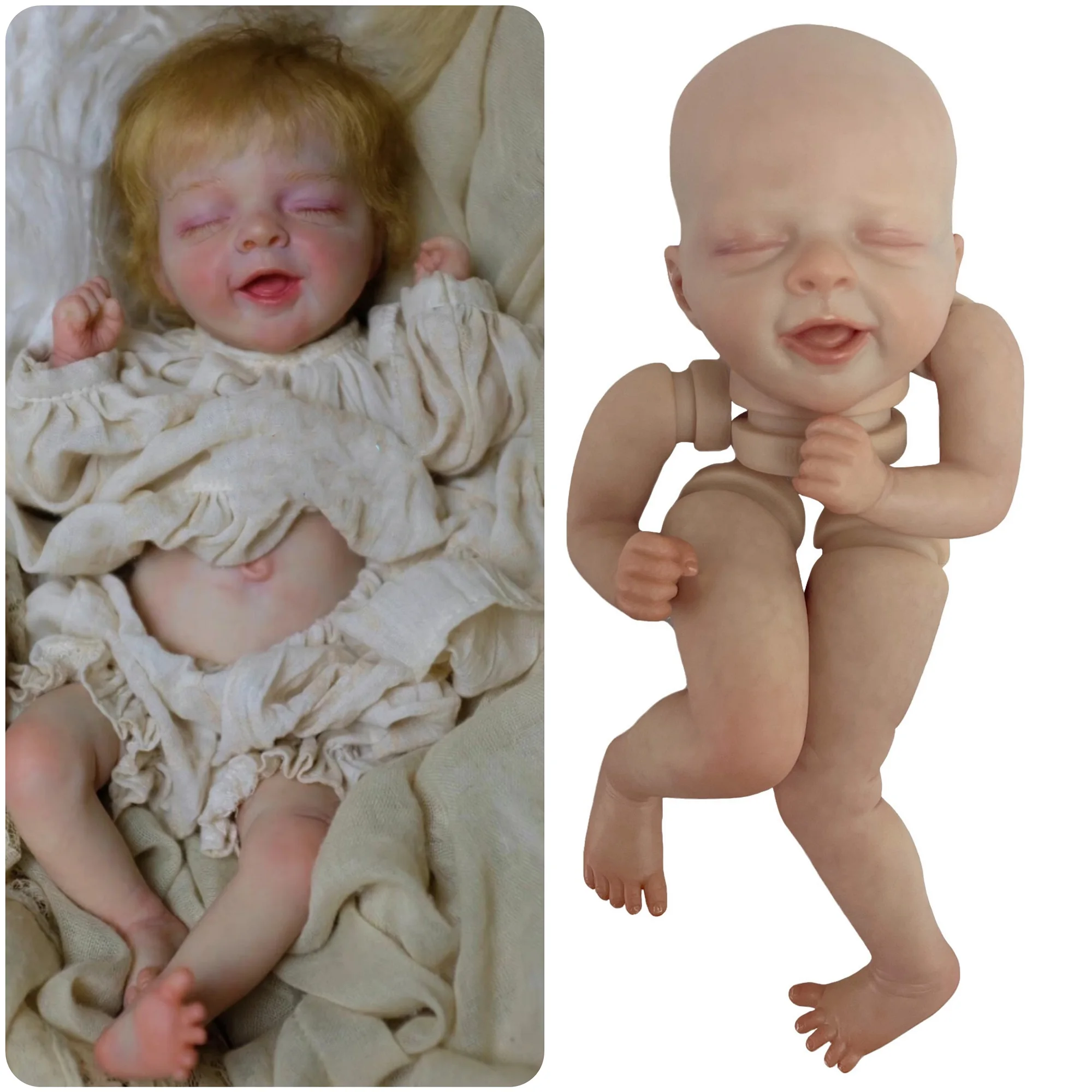 32cm Salia Reborn Doll Kits Unassembled DIY Vinyl Dolls Parts Handmade Painted Lifelike Bebe Reborn Kit Reborn Sin Pintar