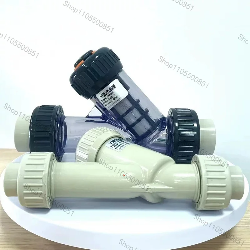 PP Pipeline Type Plastic 286 Type Y Filter PPH Material Liquid Filter Y Type Filter Sewage Hot Melt