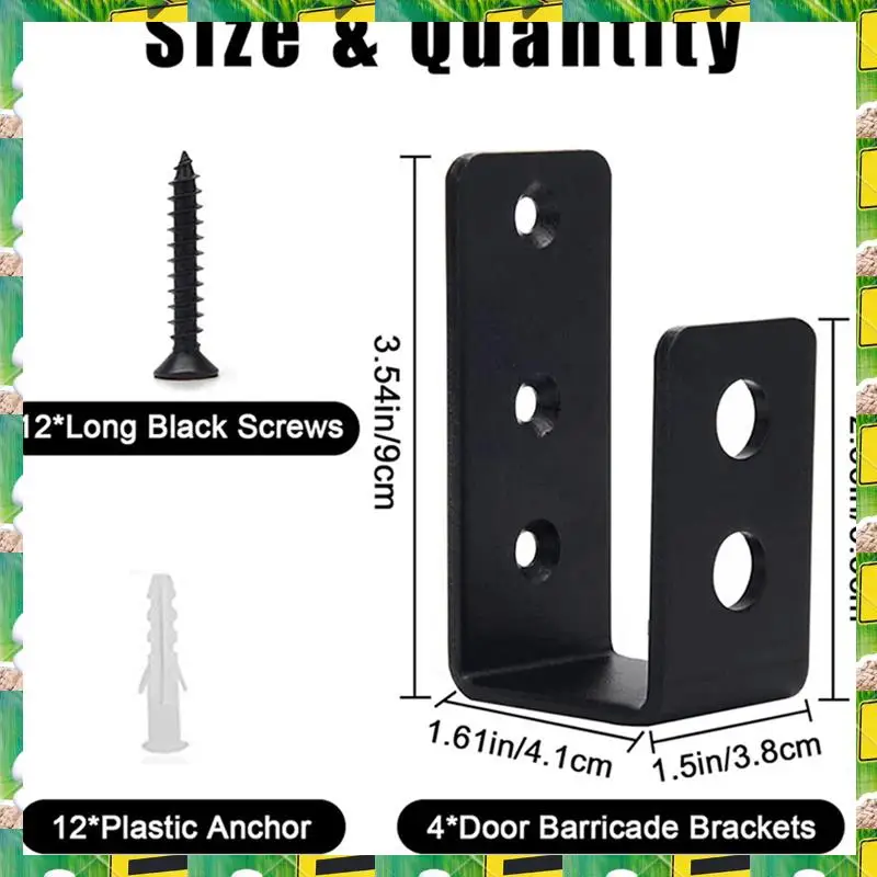 2 Pieces 2Inch X 4Inch Door Barrier Clips Heavy Duty Open Rod Bracket U Shape Bracket For Barn Shed Garage Gate Easy To Use