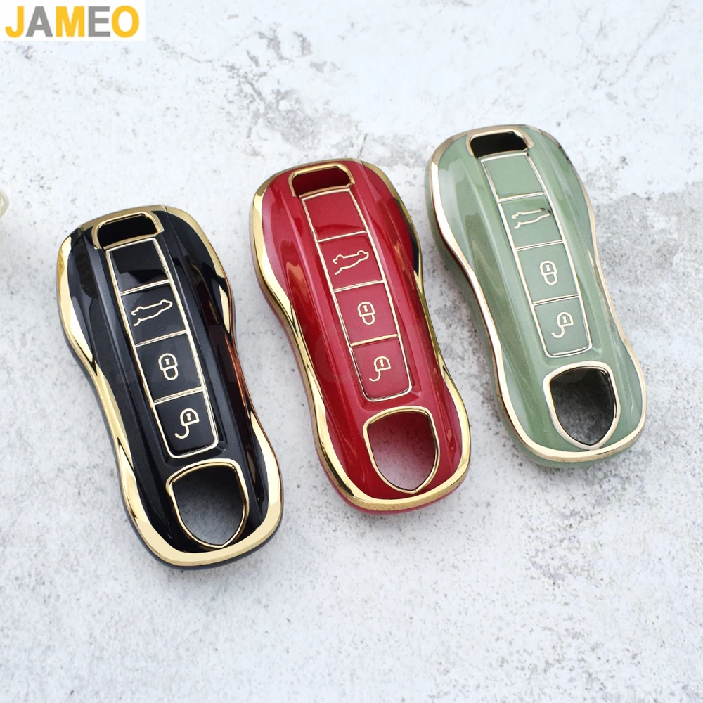For Panamera Macan Cayenne Cayman Boxster 911 9ya 971 Car Key Case Cover for Porsche Smart Protection Shell Remote Key Cover