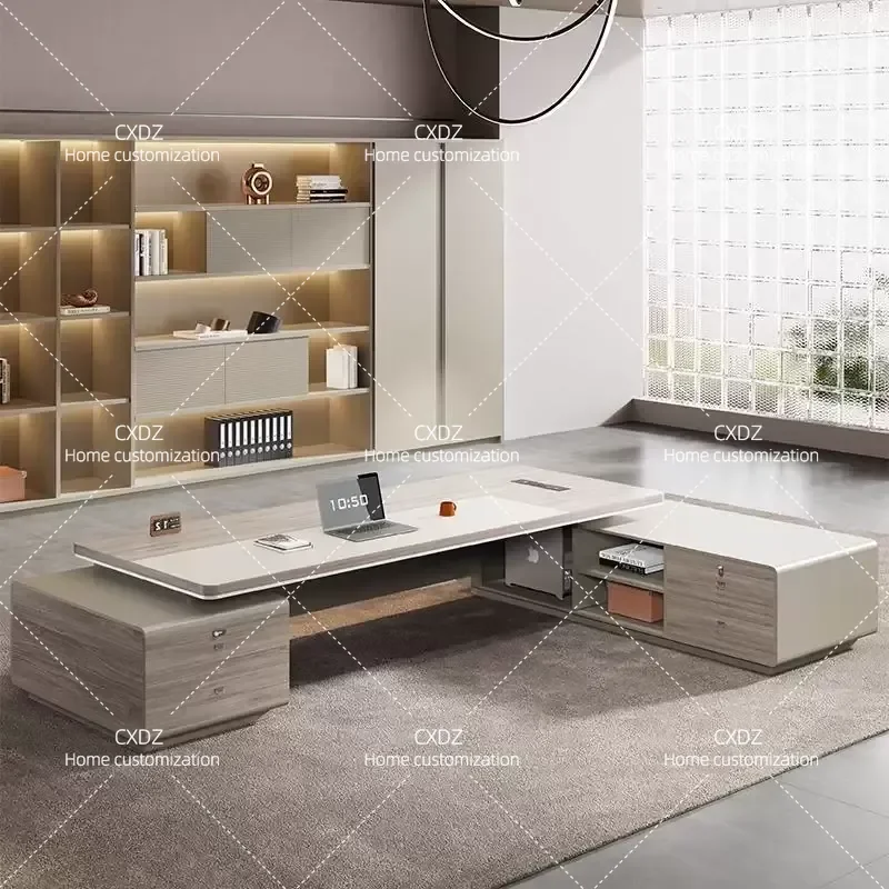 Light luxury boss table, office table and chair combination, simple modern president table, leadership, senior sense manager