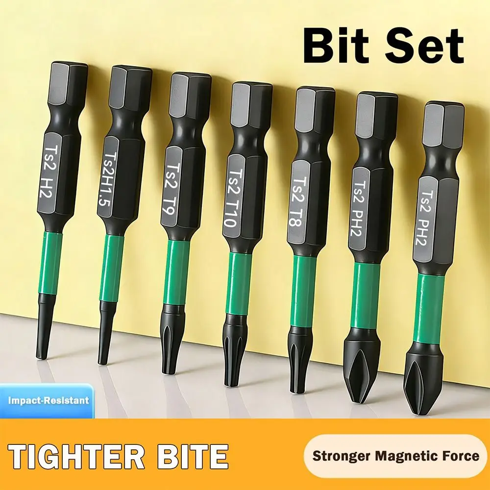10PCS Driver Bit S2 Alloy Impact Bit High Hardness Magnetic Screwdriver Bit Impact Ready Torx Bit Impact Driver