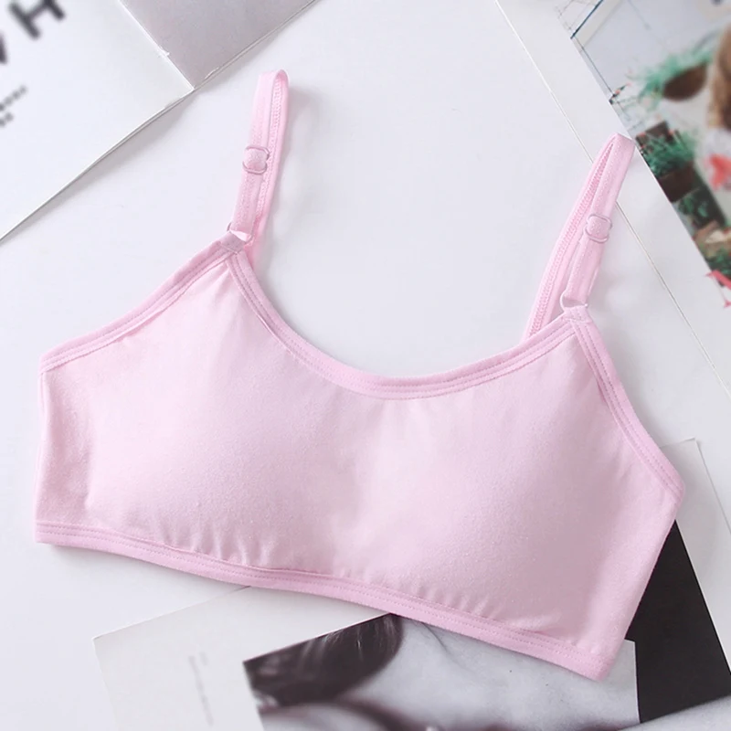 Adjustable Cotton Training Bra for Kids Girls Breathable Vest Teens Underwear Children Bras for 11 12 13 14 15 16 Years Old