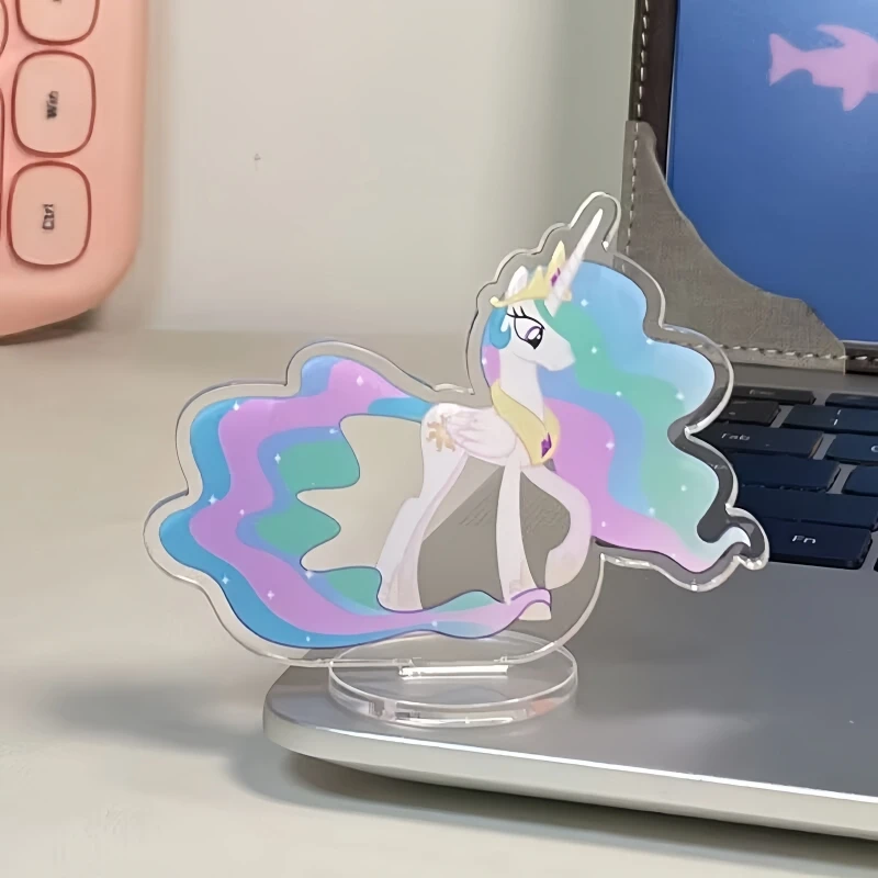 10Pcs/Set Anime Princess Luna Starlight Glimmer Cartoon Horse Acrylic Desktop Ornaments Desktop Decoration 4-6CM High