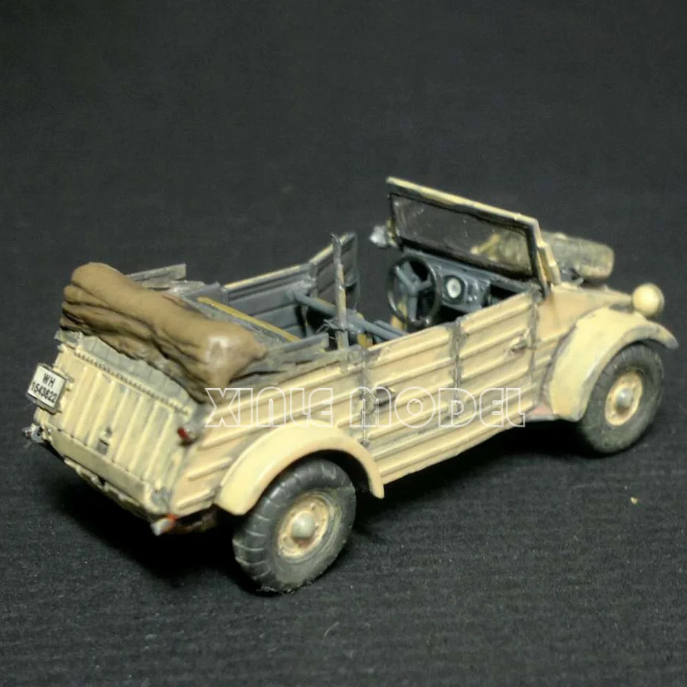 S-model plastic assembly model kit PS720083 Kübelwagen VW Typ 82 (Afrika Korps) 2 quickbuild kits per box 1/72